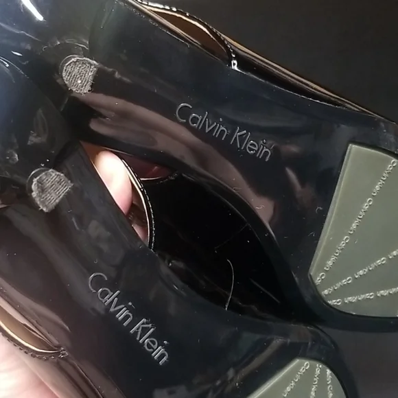 Calvin Klein Luka Patent Slingback Kitten Heel - Picture 6 of 10